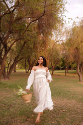 The Floral Off Shoulder Ruffle Maxi